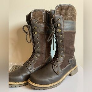 EXC! Denver Hayes Lace-up/Side zip Brown boots 🥾- 8 - Never worn outdoors
